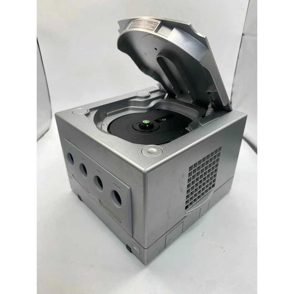 Platinum Nintendo GameCube Console DOL-101 silver W Controller +Wires